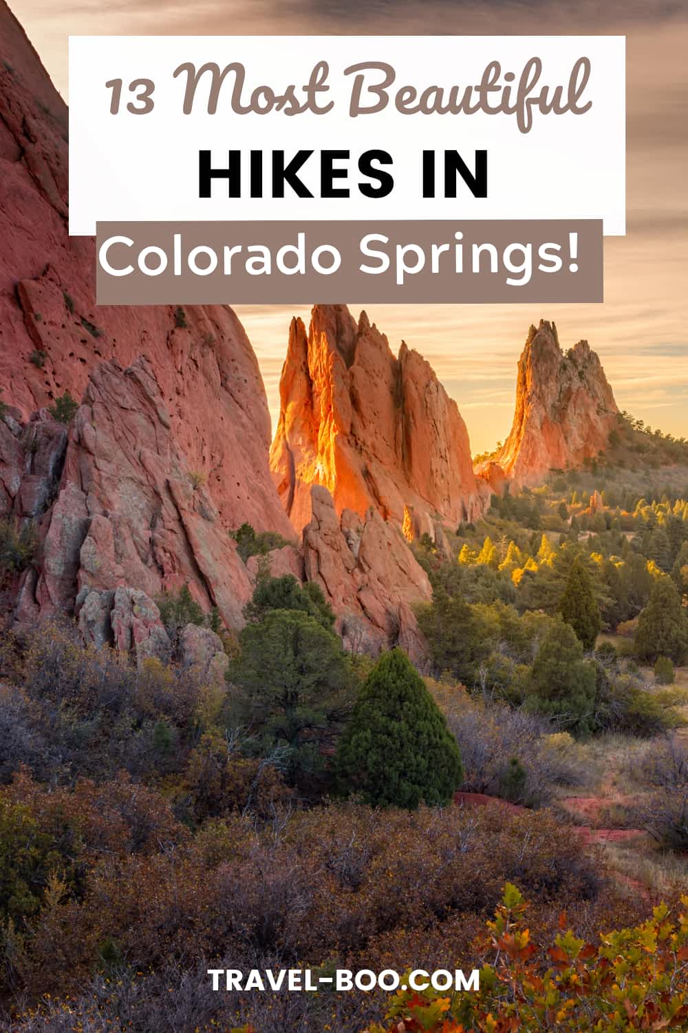 Best hikes in Colorado Springs, Colorado: a complete guide to 13 Colorado Springs hiking trails including the Manitou Incline, Garden of the Gods and Mount Muscoco, with distance and elevation for each.