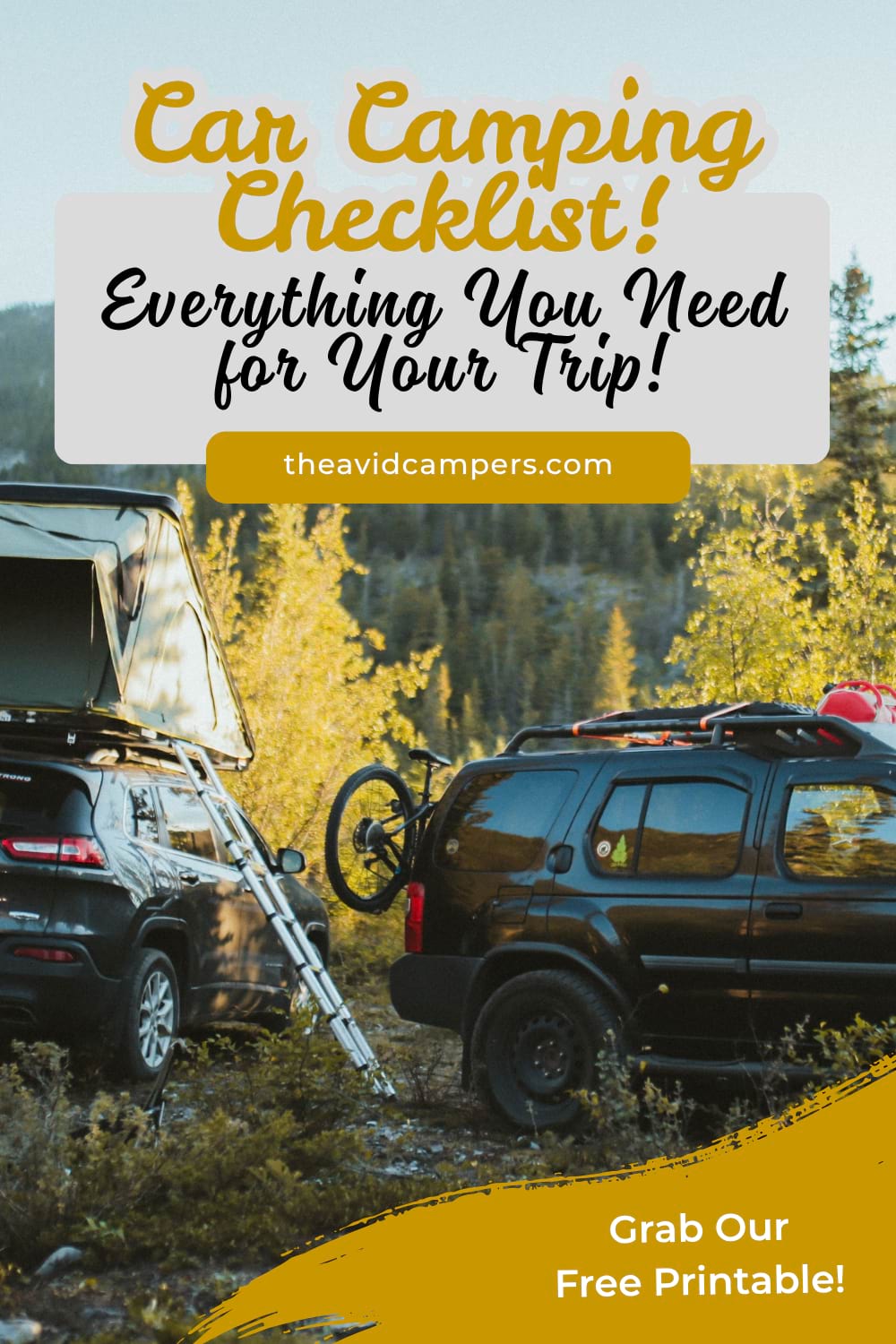 Car Camping Checklist - Everything you'll need for your trip