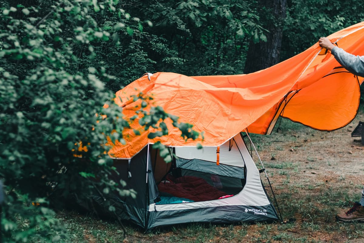 Setting up tent - Camping Hacks