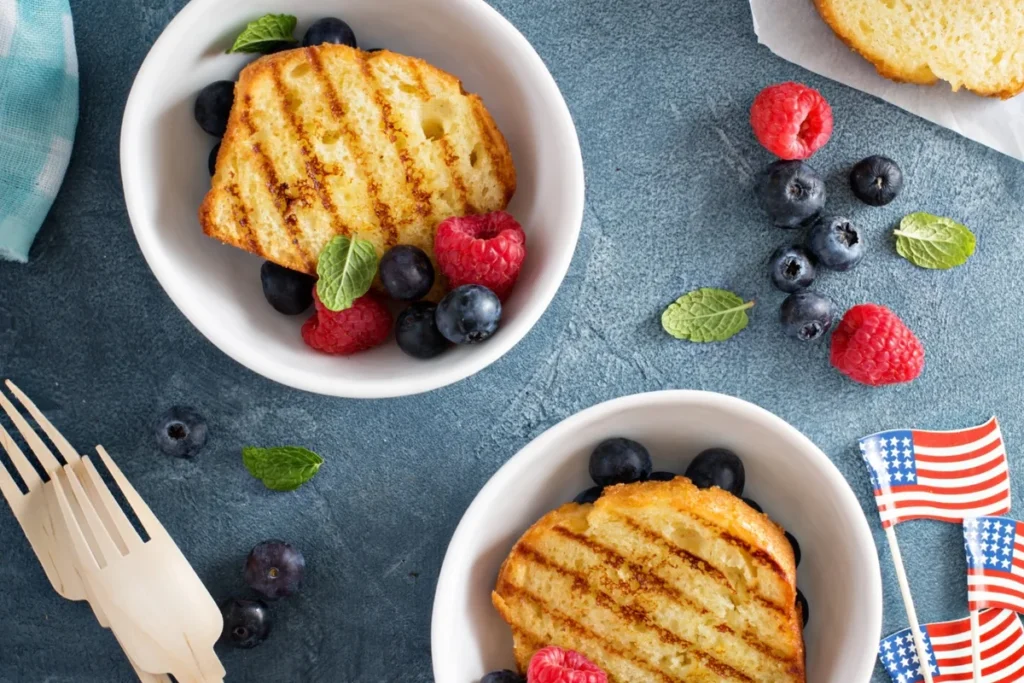 Grilled Pound Cake with Berries